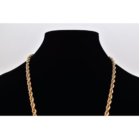 Vintage Crystal Pendant Necklace Open Bezel Aurora Borealis Gold Tone 80s Bin6A - Picture 3 of 11